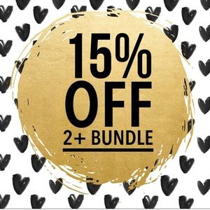 15% off when you buy / bundle 2+ items 🖤